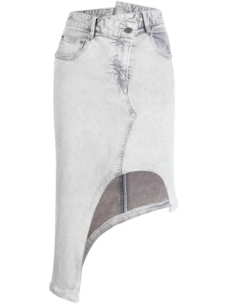 Fustă din denim Jnby asimetrică gri