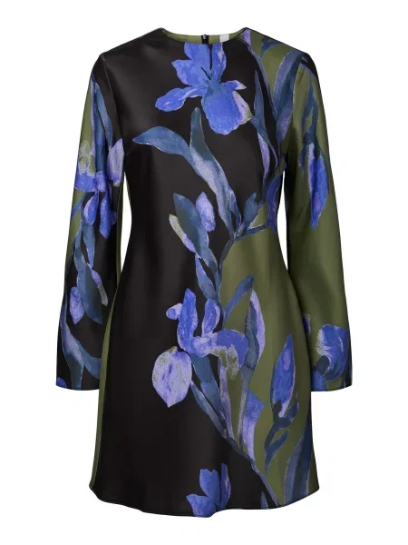 YAS Rochie albastru / albastru pastel / oliv negru