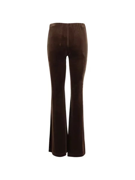 Pantaloni F.it de catifea evazate maro