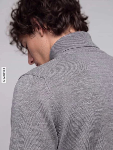 Sweter z golfem o kroju regular fit z czystej wełny model MIKO' Jake*s Studio Men