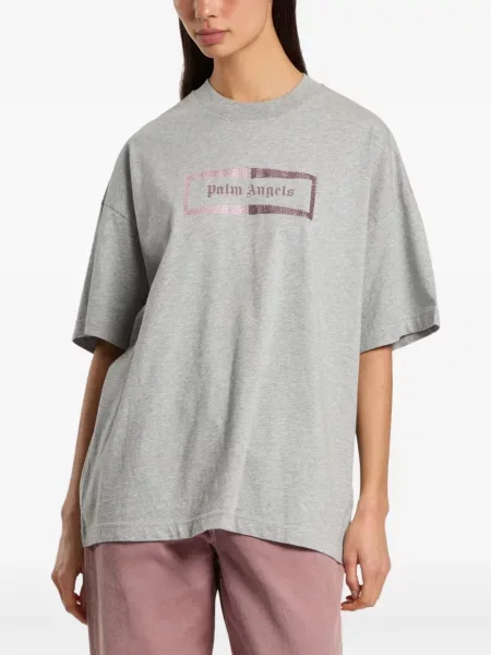 Tricou Palm Angels cu tepi gri