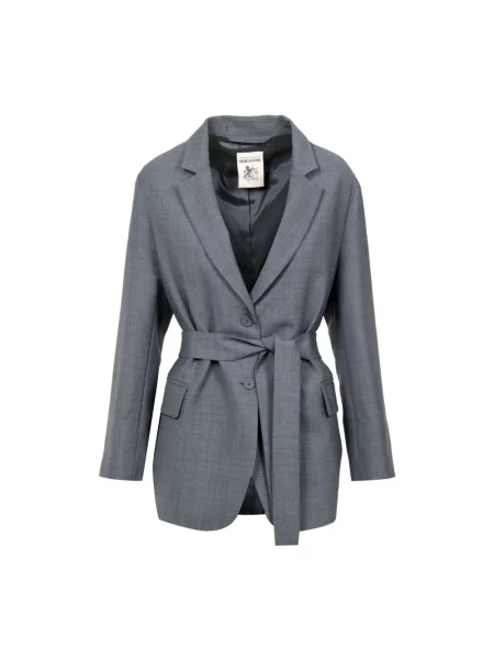 Marynarka Semicouture wełniana jednorzędowa szara