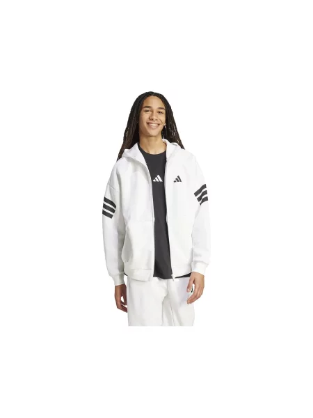 Geacă Adidas Sportswear cu dungi alb