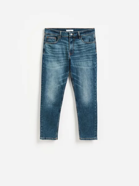 Reserved Джинси slim cropped indigo jeans 