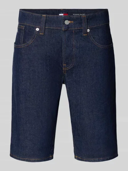 Szorty jeansowe o kroju regular fit z mieszanki bawełny Tommy Jeans czarne