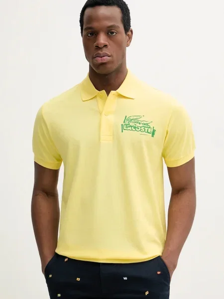 Lacoste polo de bărbați uni galben