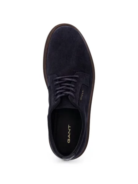 Sneakerși Gant din piele de căprioară cu imagine albastru