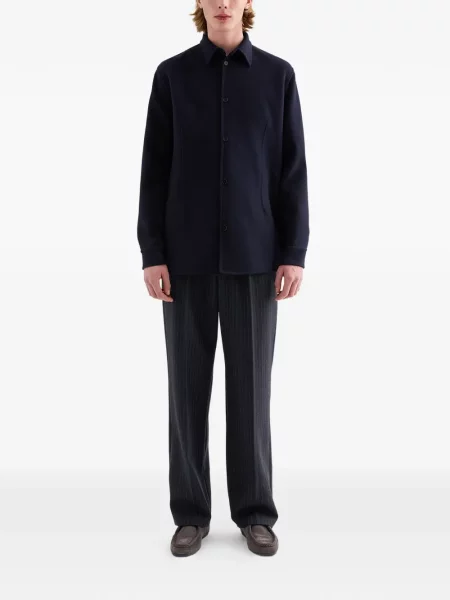 Cămașă Jil Sander de lână albastru