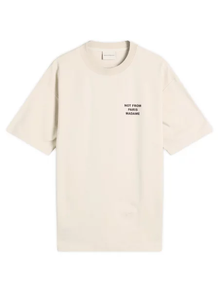 Drôle de Monsieur t-shirt Le T-Shirt Slogan z nadrukiem beżowy