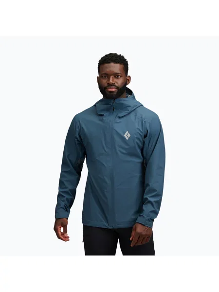 Geacă de ploaie pentru bărbați Black Diamond Strataline Stretch Shell midnight blue negru