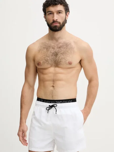Emporio Armani kopalne kratke hlače bela