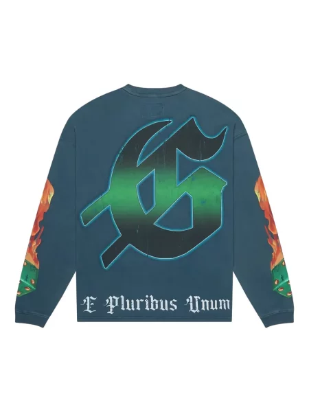 Tricou Godspeed lung albastru
