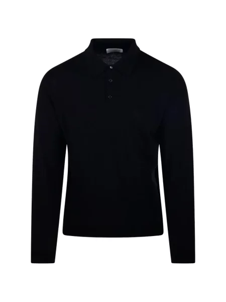 Gulerat lung tricou polo Roberto Collina negru