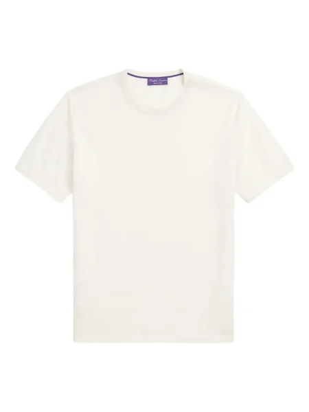 Tricou Ralph Lauren Purple Label cu decolteu rotund scurt violet