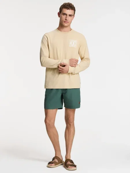 Shiwi Tricou Noah bej deschis alb