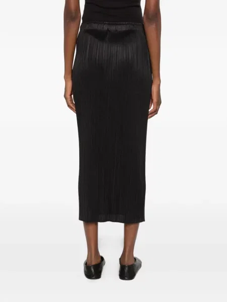Fustă midi Pleats Please Issey Miyake negru