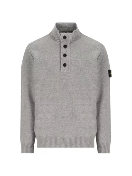 Pulover Stone Island cu strasuri gri