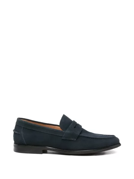 Pantofi loafer Sergio Moretti Firenze din piele de căprioară albastru