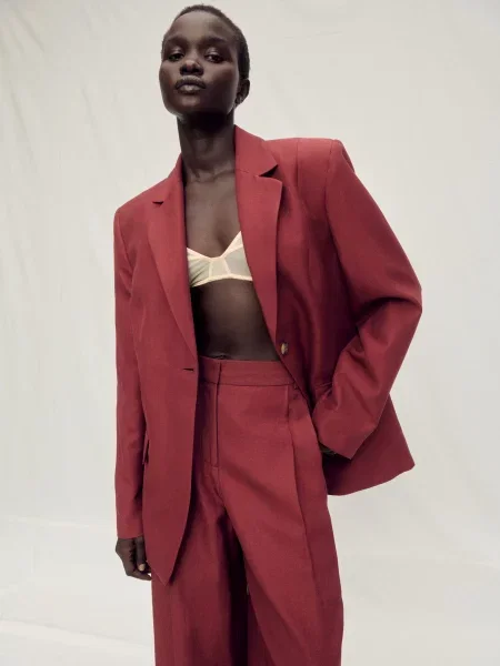 Піджак MANGO бордовий