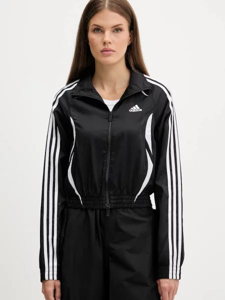 Dukserica adidas Originals Slim Tracktop za žene s aplikacijom crna