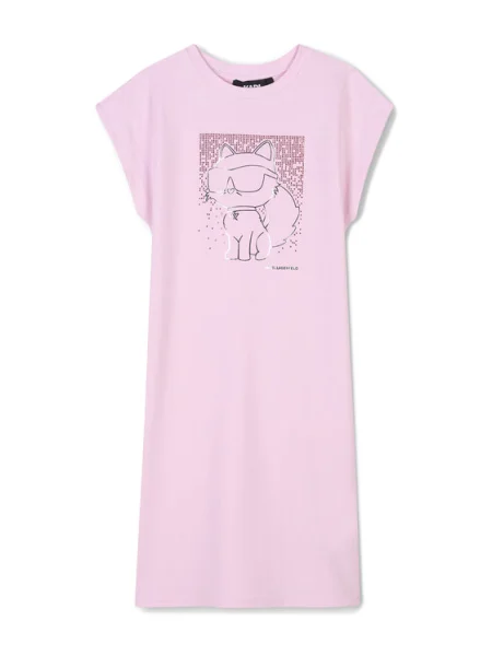 Karl Lagerfeld Kids Ежедневна рокля M розов