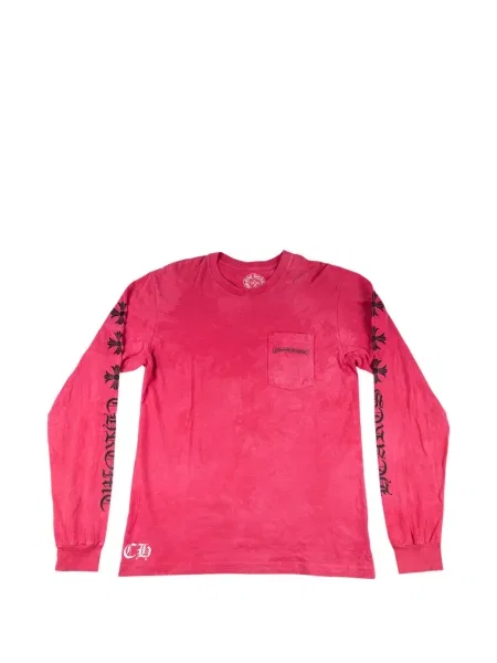 Tricou Chrome Hearts cu motiv cu inimi cu legături roz