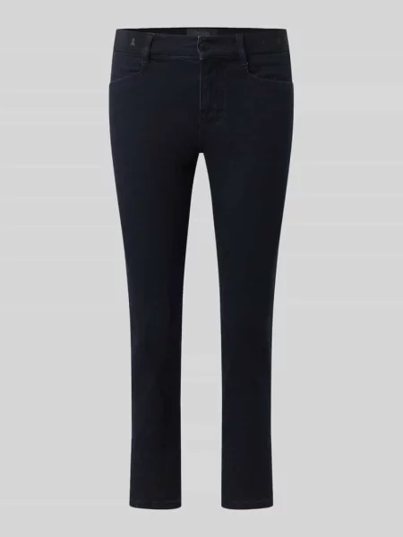 Jeansy o kroju slim fit z mieszanka bawełny model ORNELLA SPORTY' Angels granatowe