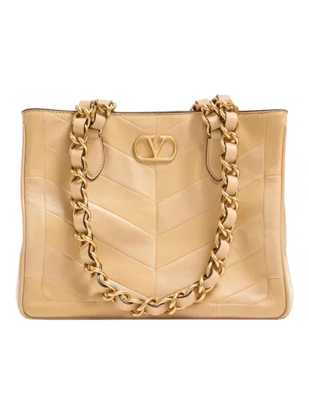 Torebka Valentino skórzana beżowa