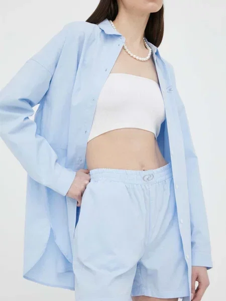 Résumé szorty niebieski gładkie high waist