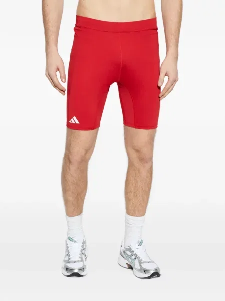 Prugasta tenis suknja hlače Adidas s printom crvena