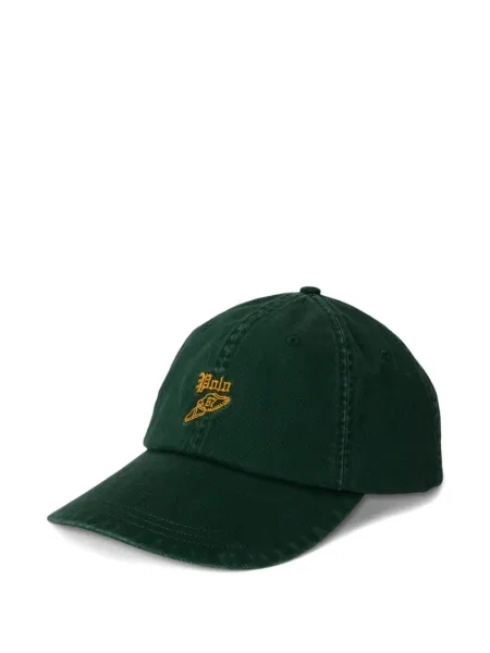 Μικρός κασκέτο Polo Ralph Lauren με χαμηλή μέση υφαίνω διαγωνίως πράσινο