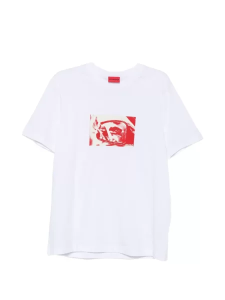 Tricou Hugo cu imagine alb