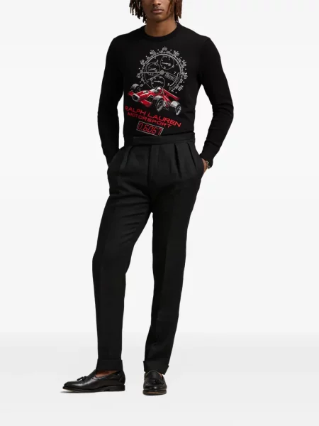 Slip de baie Polo Ralph Lauren alergare cu cordon cu imagine alb