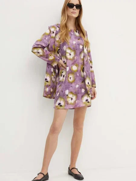 Піджак MAX&Co. однобортний візерунок фіолетовий