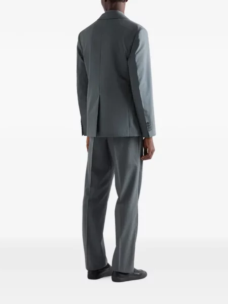 Pantaloni Prada de lână albastru
