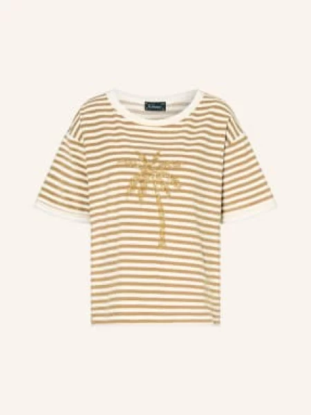 Grace Koszulka Frotte Z Cekinami braun brązowa