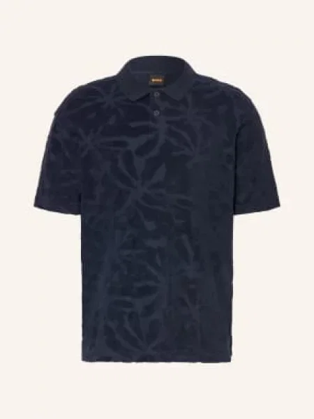 Boss Koszulka Polo Z Frotte Flower blau
