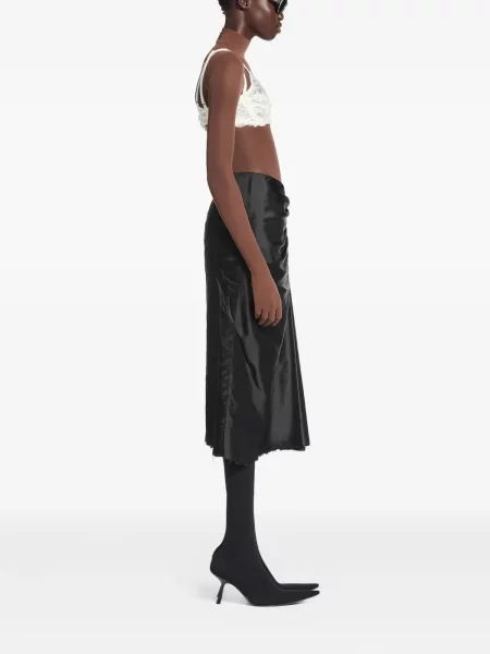 Fustă midi Balenciaga drapată negru