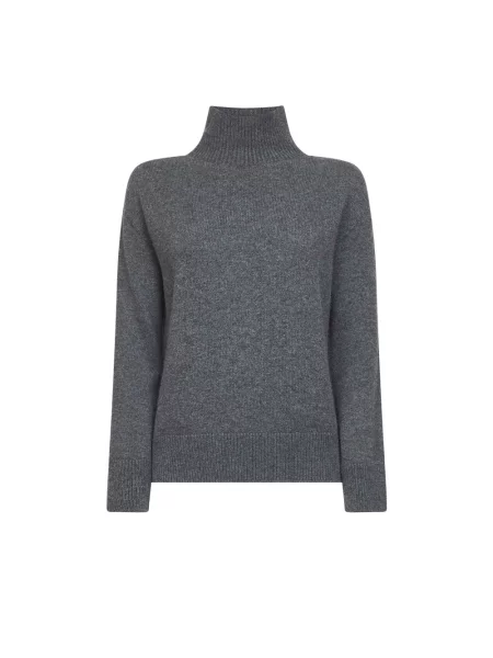 Sweter z golfem Max Mara szary