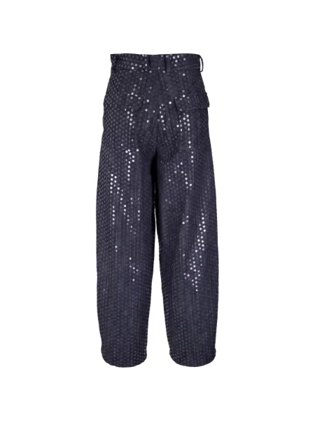 Pantaloni Odeeh cu paiete negru