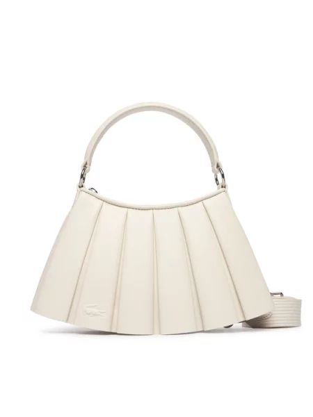 LACOSTE Kabelka Lacoste Petit sac Lenglen Défilé en cuir Cristalline' bílá