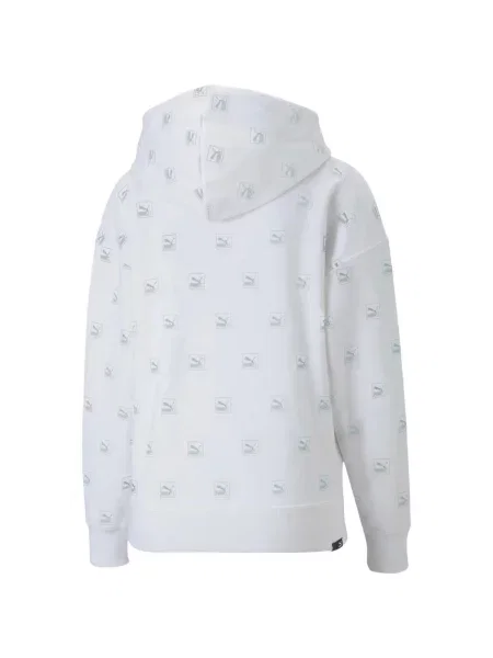 Bluza Puma Brand Love AOP Hoodie FL biała