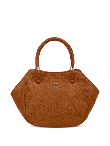 Geantă shopper Aigner țesută maro