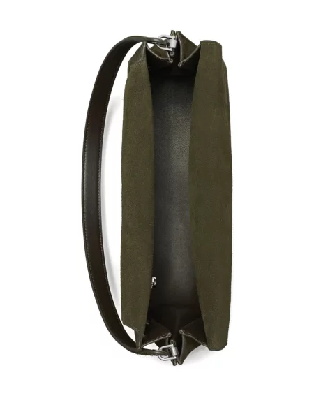 Geantă Tory Burch din piele de căprioară verde