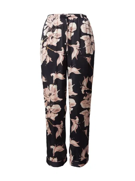 Hunkemöller Pantaloni de pijama Flower maro pueblo / rosé negru