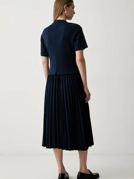 Tommy Hilfiger sukienka rozkloszowana granatowa