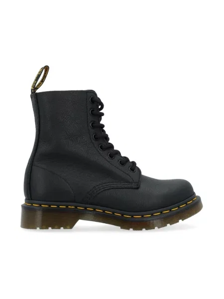 Botki Dr. Martens skórzane szare