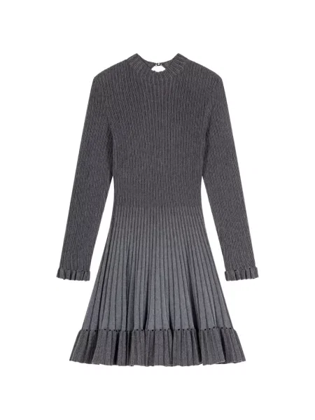 Scurt rochie Maje tricotate cu gradient gri