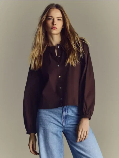 Рубашка Reserved коричневая