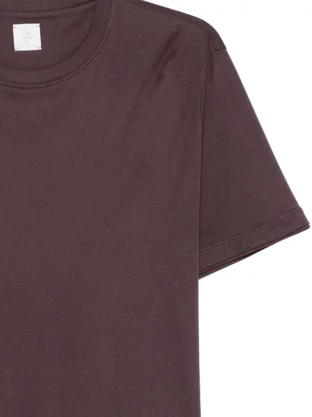 Tricou Eleventy cu decolteu rotund maro